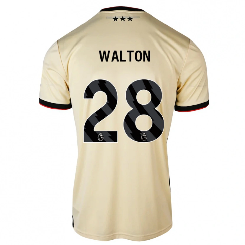 Danxen Donna Maglia Christian Walton #28 Lemonchiffon Nero Rosso Kit Gara Away 2026/27 Maglietta