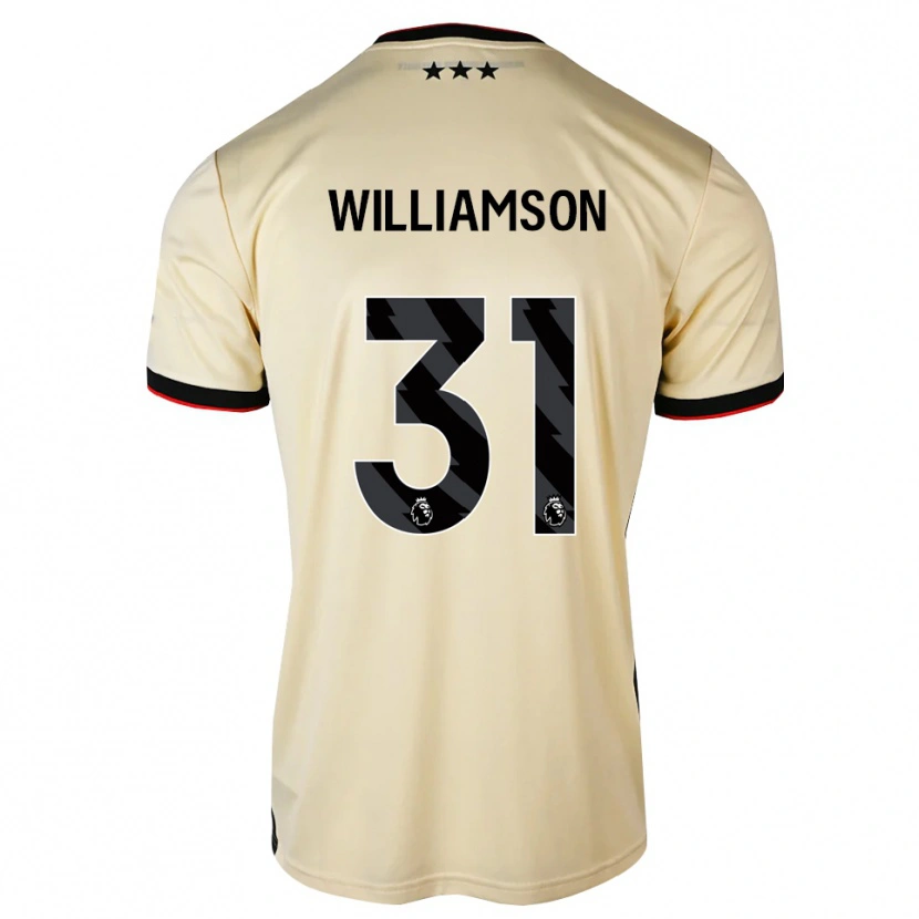 Danxen Donna Maglia Woody Williamson #31 Lemonchiffon Nero Rosso Kit Gara Away 2026/27 Maglietta