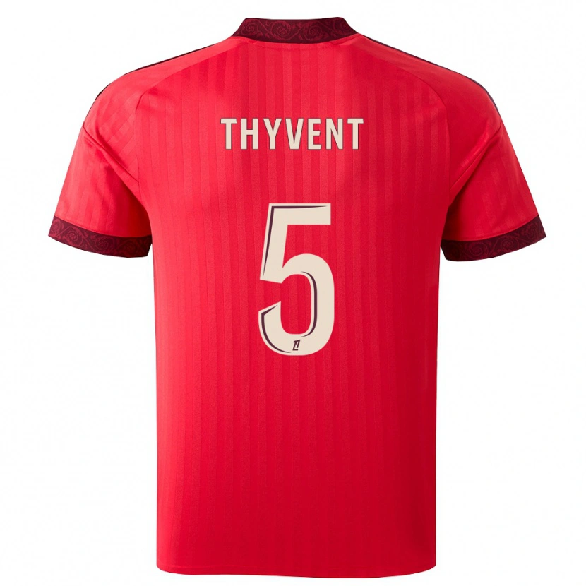 Danxen Donna Maglia Estéban Thyvent #5 Borgogna Rosso Bianco Kit Gara Away 2026/27 Maglietta