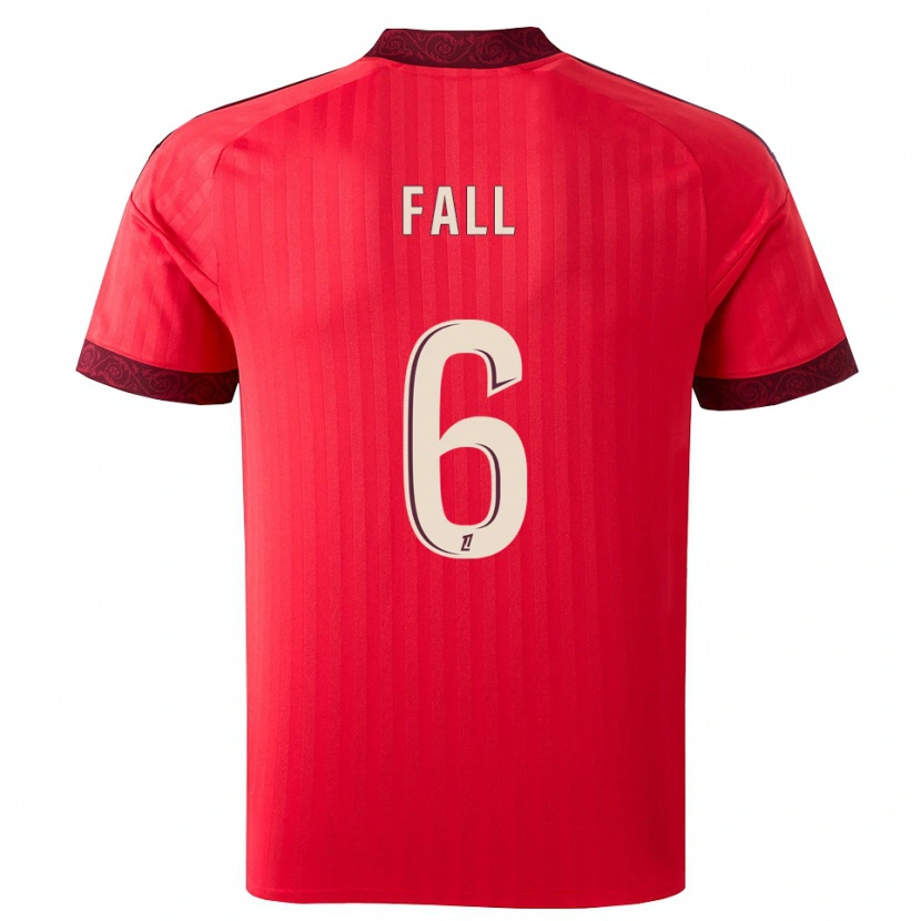 Danxen Donna Maglia Fallou Fall #6 Borgogna Rosso Bianco Kit Gara Away 2026/27 Maglietta