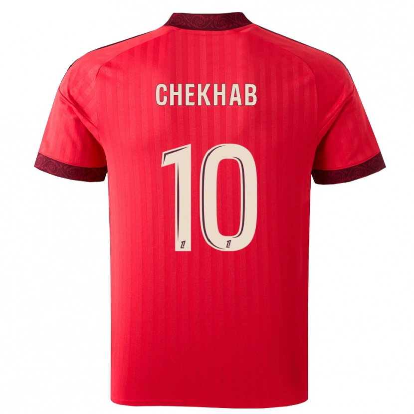 Danxen Donna Maglia Hedi Chekhab #10 Borgogna Rosso Bianco Kit Gara Away 2026/27 Maglietta
