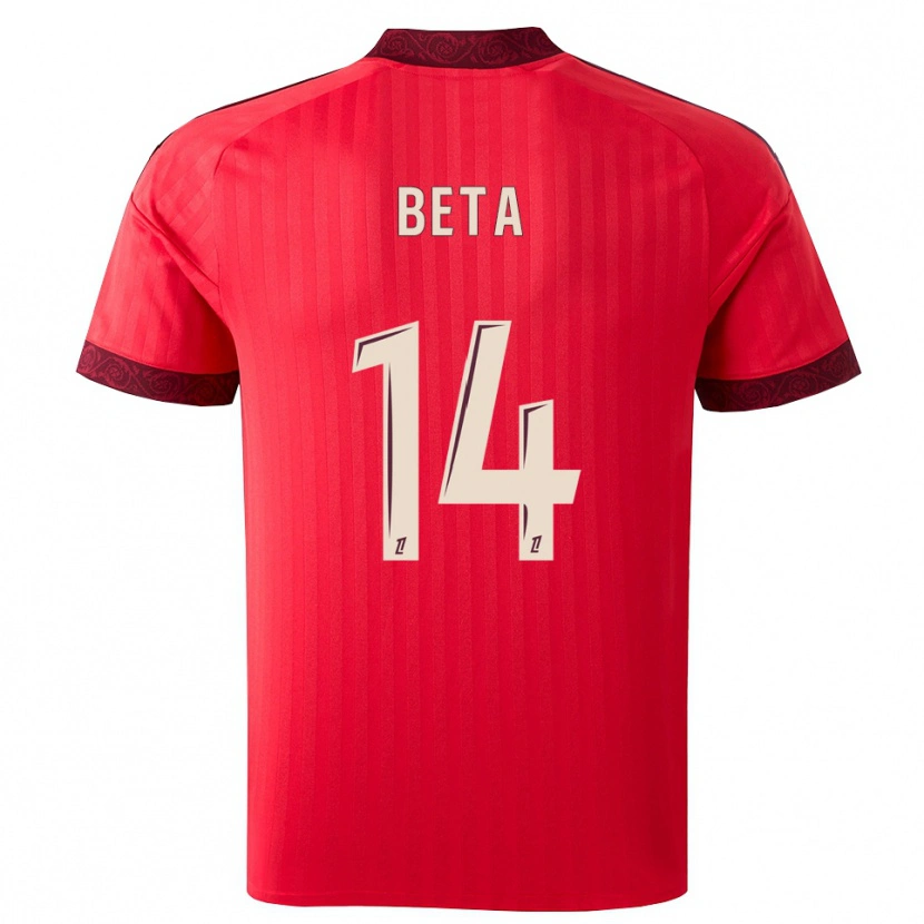Danxen Donna Maglia Nathanaël Beta #14 Borgogna Rosso Bianco Kit Gara Away 2026/27 Maglietta