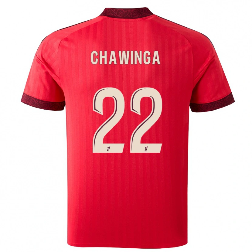 Danxen Donna Maglia Tabitha Chawinga #22 Borgogna Rosso Bianco Kit Gara Away 2026/27 Maglietta