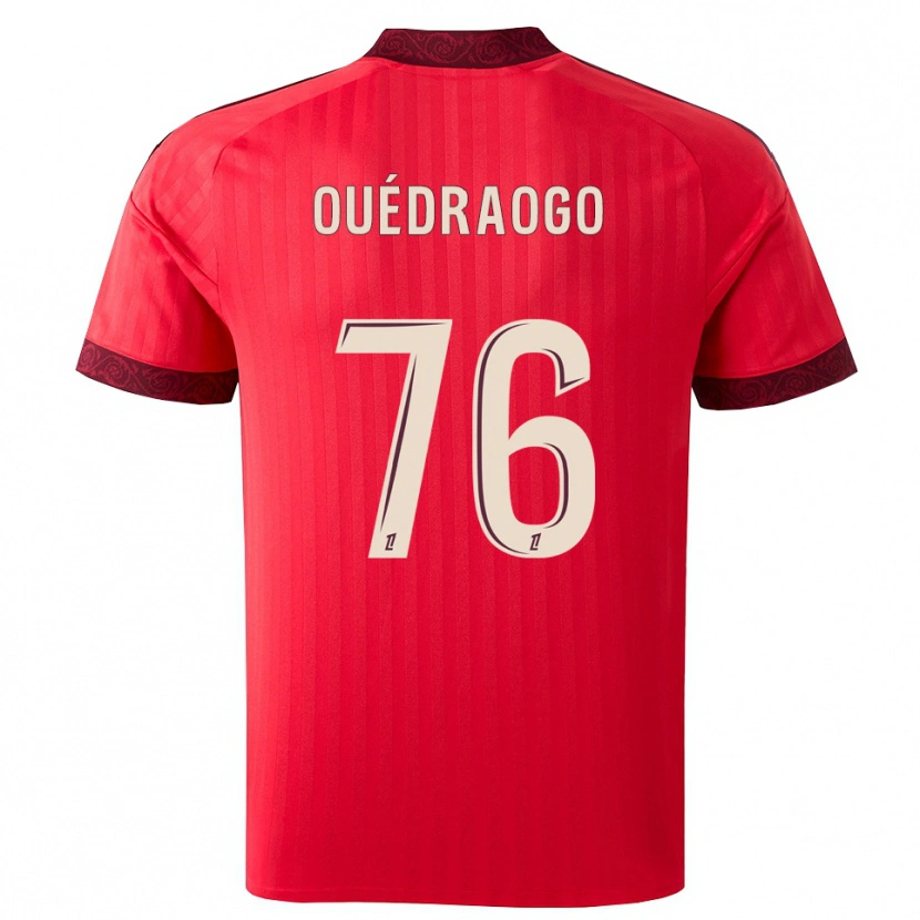 Danxen Donna Maglia Mohamed Ouédraogo #76 Borgogna Rosso Bianco Kit Gara Away 2026/27 Maglietta