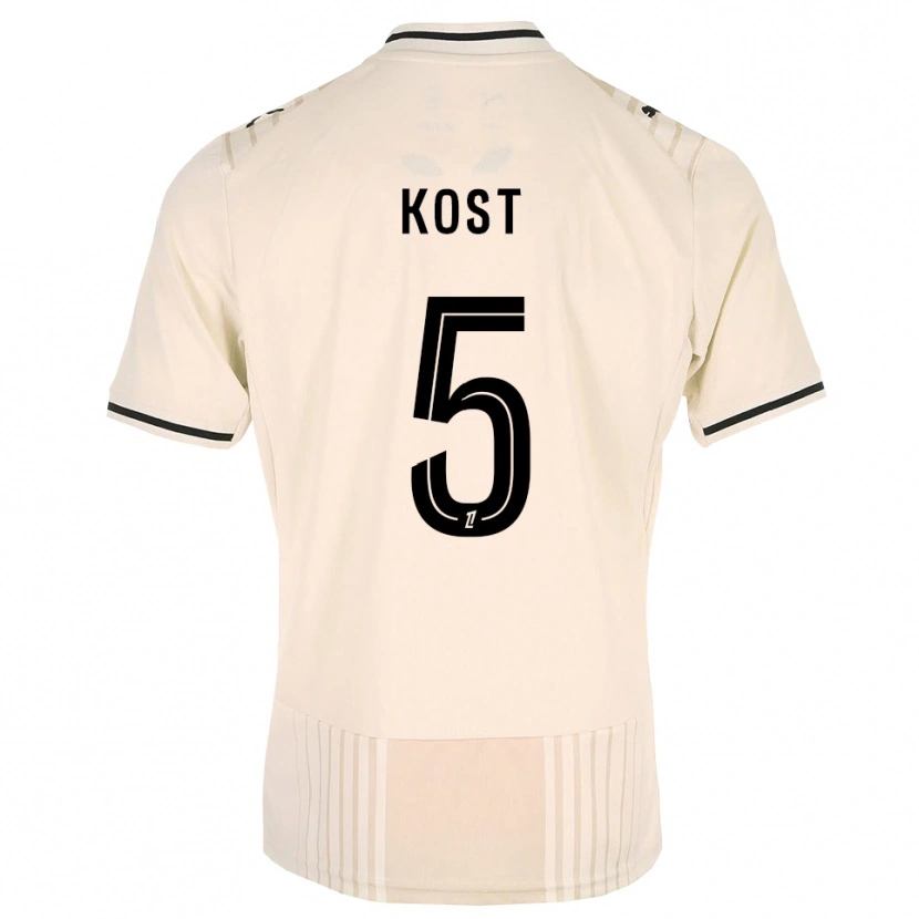 Danxen Donna Maglia Enzo Kost #5 Oldlace Nero Bianco Antico Kit Gara Away 2026/27 Maglietta