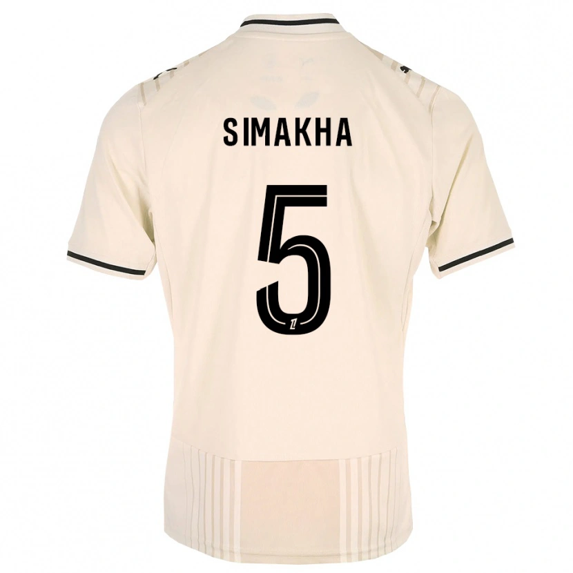 Danxen Donna Maglia Lassana Simakha #5 Oldlace Nero Bianco Antico Kit Gara Away 2026/27 Maglietta