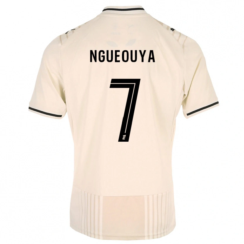 Danxen Donna Maglia Anthony N'gueouya #7 Oldlace Nero Bianco Antico Kit Gara Away 2026/27 Maglietta