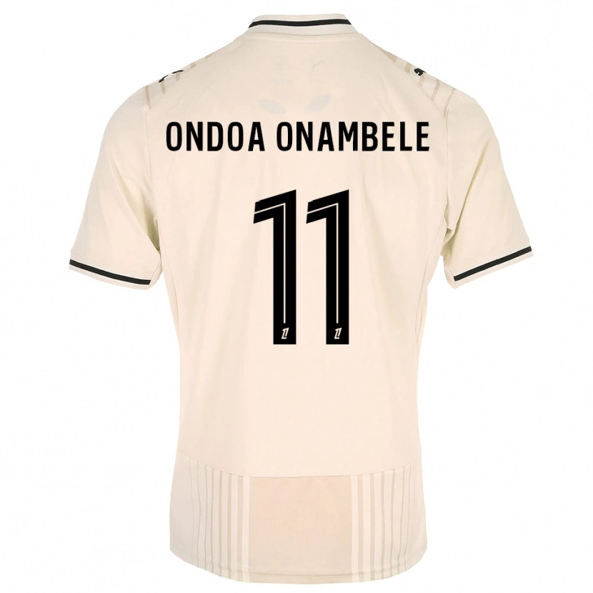 Danxen Donna Maglia Fred Ondoa Onambele #11 Oldlace Nero Bianco Antico Kit Gara Away 2026/27 Maglietta