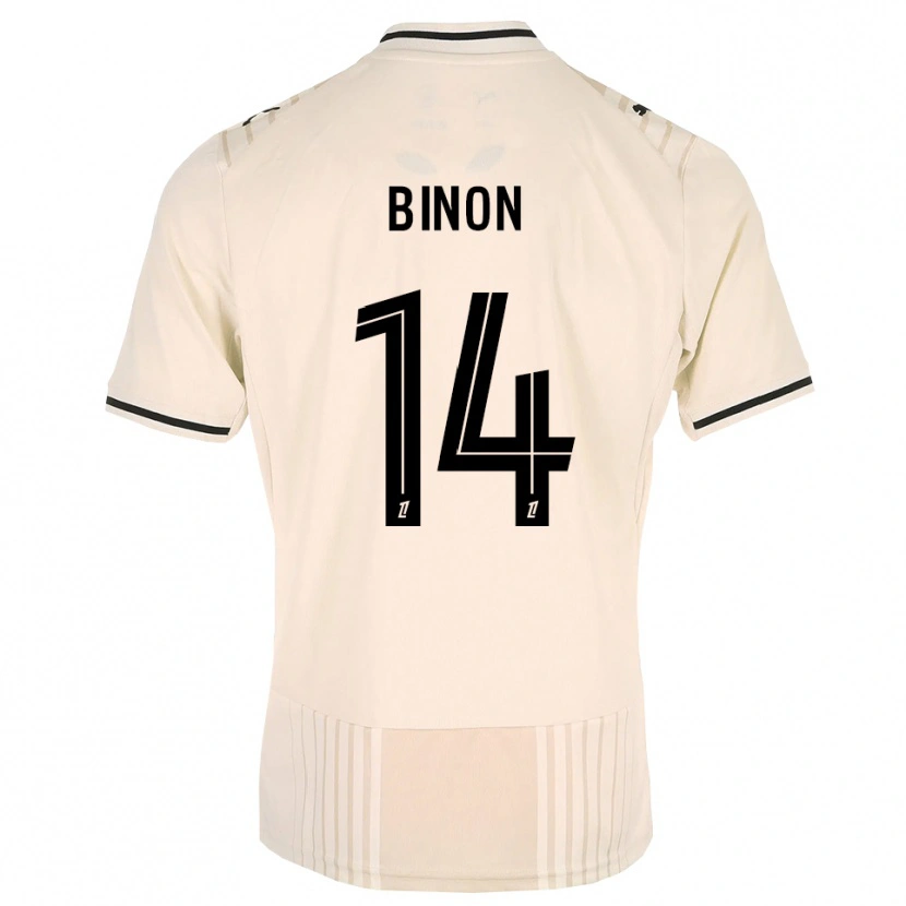 Danxen Donna Maglia Théo Binon #14 Oldlace Nero Bianco Antico Kit Gara Away 2026/27 Maglietta