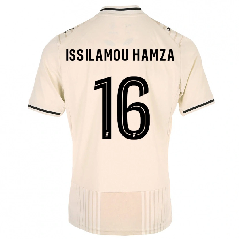 Danxen Donna Maglia Fayyad Issilamou Hamza #16 Oldlace Nero Bianco Antico Kit Gara Away 2026/27 Maglietta