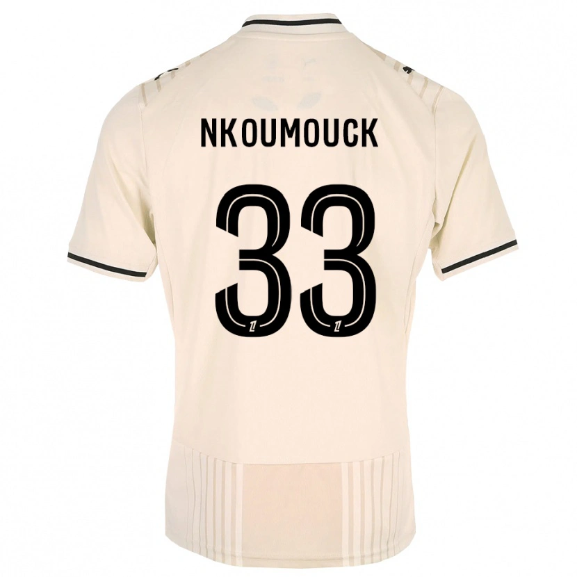 Danxen Donna Maglia Marc-Anthony Nkoumouck #33 Oldlace Nero Bianco Antico Kit Gara Away 2026/27 Maglietta