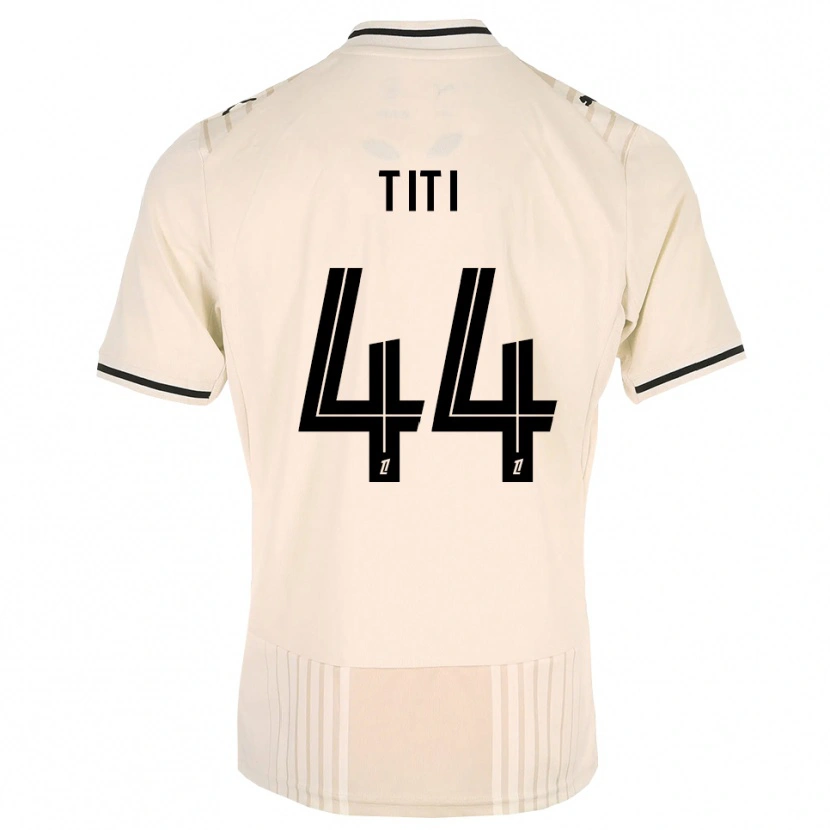 Danxen Donna Maglia Yvann Titi #44 Oldlace Nero Bianco Antico Kit Gara Away 2026/27 Maglietta
