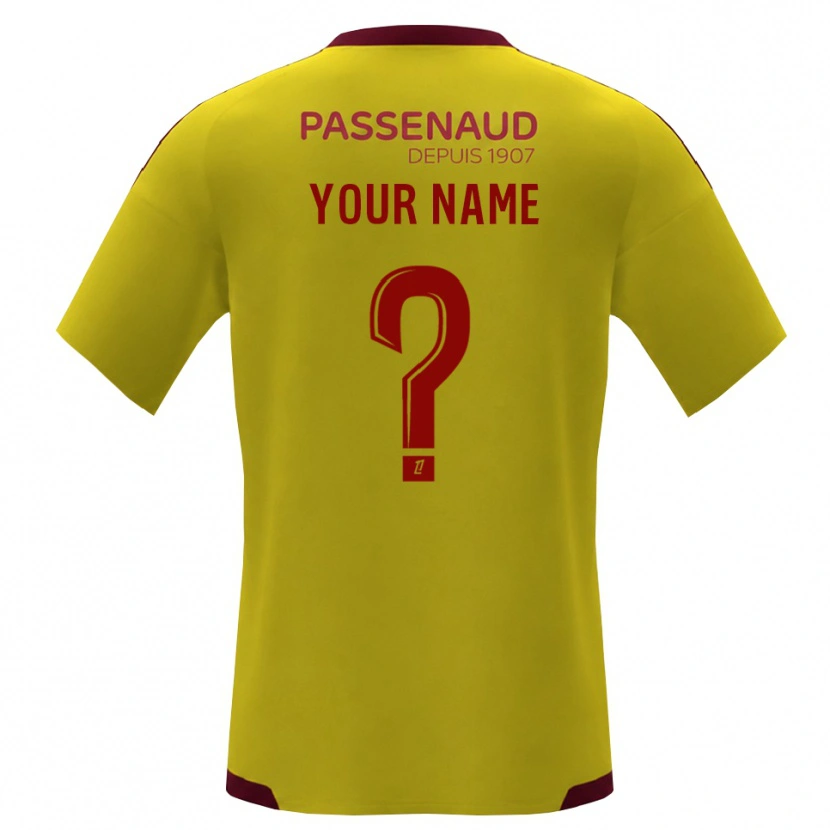 Danxen Donna Maglia Il Tuo Nome #0 Giallo Rosso Verde Kit Gara Away 2026/27 Maglietta
