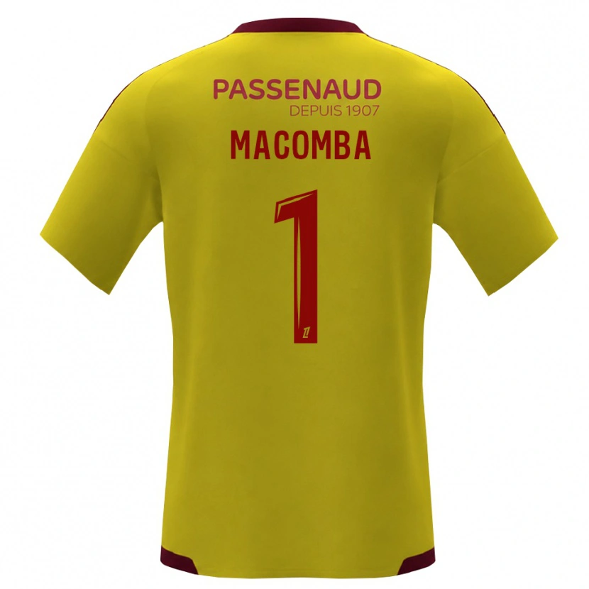 Danxen Donna Maglia Tyron Macomba #1 Giallo Rosso Verde Kit Gara Away 2026/27 Maglietta
