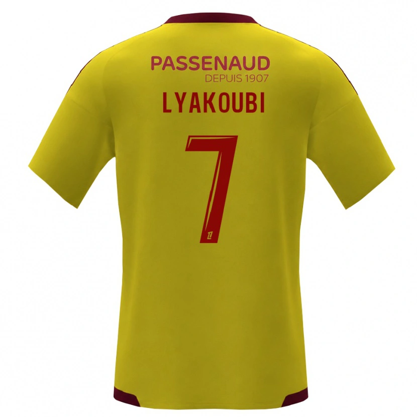 Danxen Donna Maglia Oussama Lyakoubi #7 Giallo Rosso Verde Kit Gara Away 2026/27 Maglietta
