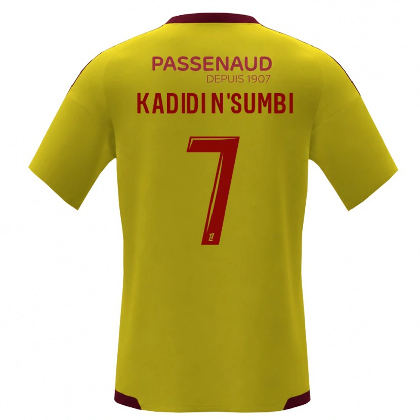 Danxen Donna Maglia Andy Junior Kadidi N'sumbi #7 Giallo Rosso Verde Kit Gara Away 2026/27 Maglietta