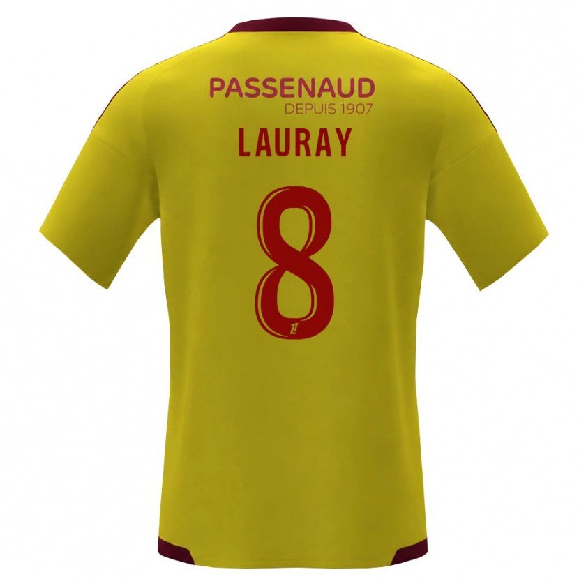 Danxen Donna Maglia Alexandre Lauray #8 Giallo Rosso Verde Kit Gara Away 2026/27 Maglietta