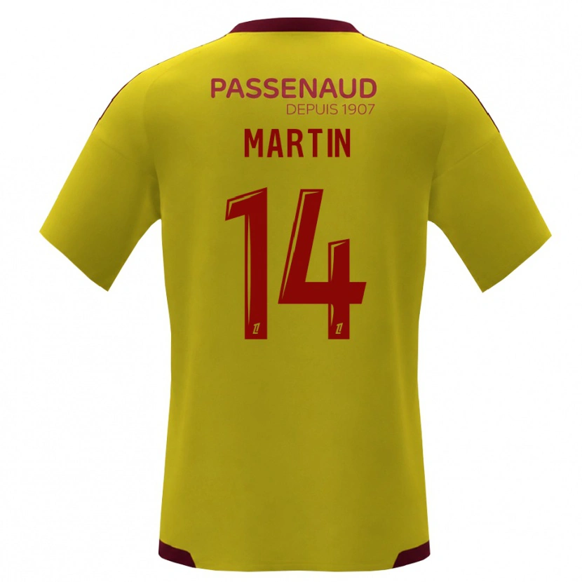 Danxen Donna Maglia Lucas Martin #14 Giallo Rosso Verde Kit Gara Away 2026/27 Maglietta