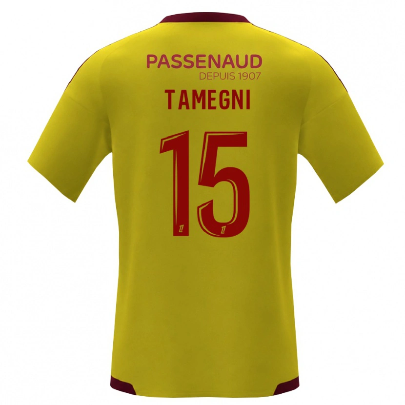 Danxen Donna Maglia Samuel Tamegni #15 Giallo Rosso Verde Kit Gara Away 2026/27 Maglietta