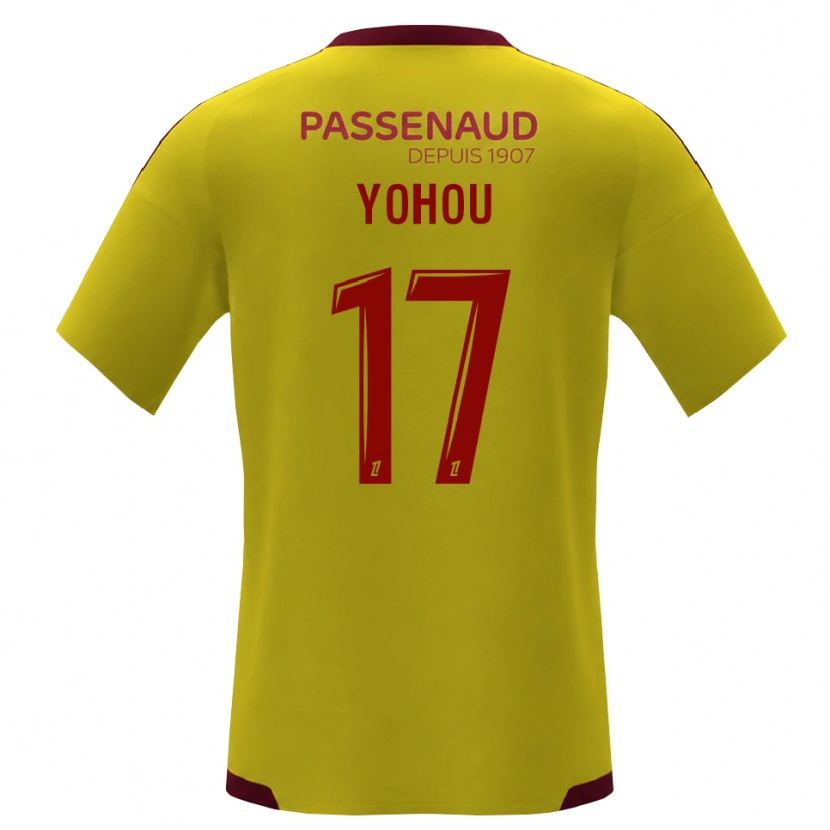 Danxen Donna Maglia Samuel Yohou #17 Giallo Rosso Verde Kit Gara Away 2026/27 Maglietta