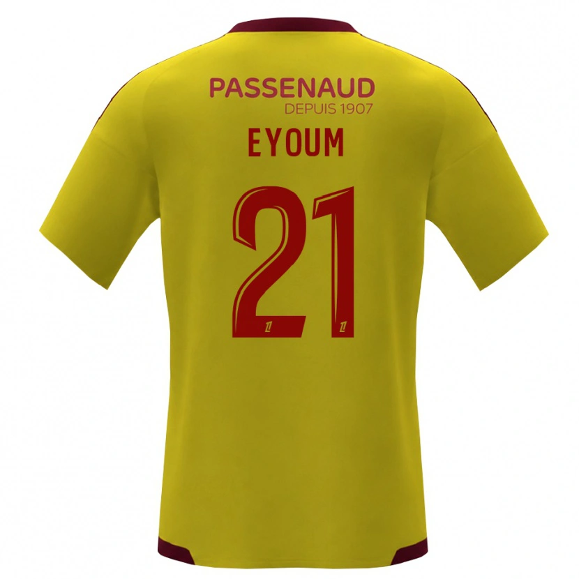 Danxen Donna Maglia Théo Eyoum #21 Giallo Rosso Verde Kit Gara Away 2026/27 Maglietta