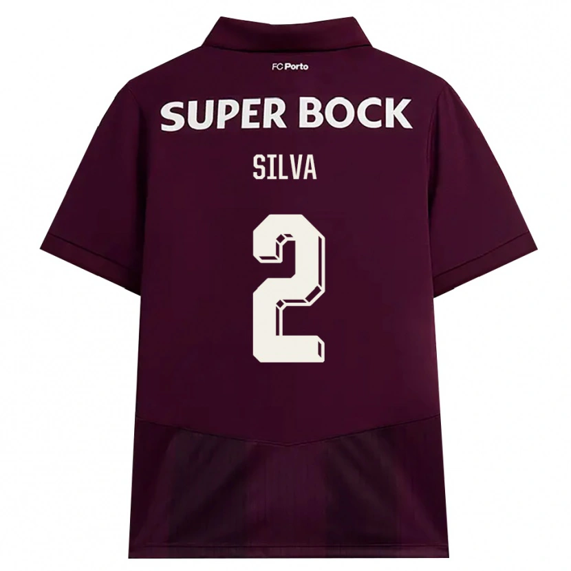 Danxen Donna Maglia Marco Silva #2 Borgogna Bianco Kit Gara Away 2026/27 Maglietta