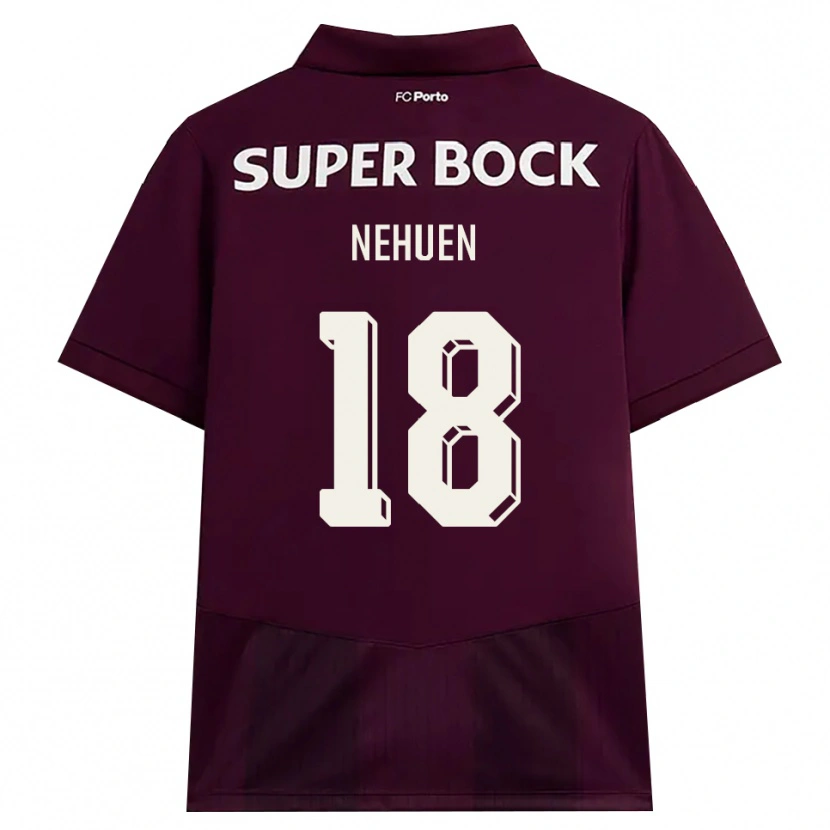 Danxen Donna Maglia Nehuén Pérez #18 Borgogna Bianco Kit Gara Away 2026/27 Maglietta