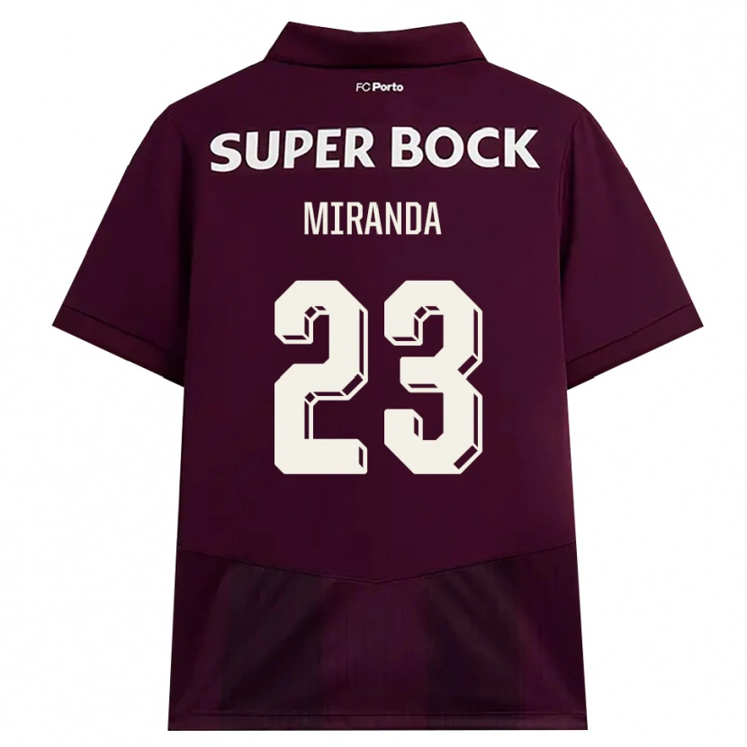 Danxen Donna Maglia João Miranda #23 Borgogna Bianco Kit Gara Away 2026/27 Maglietta