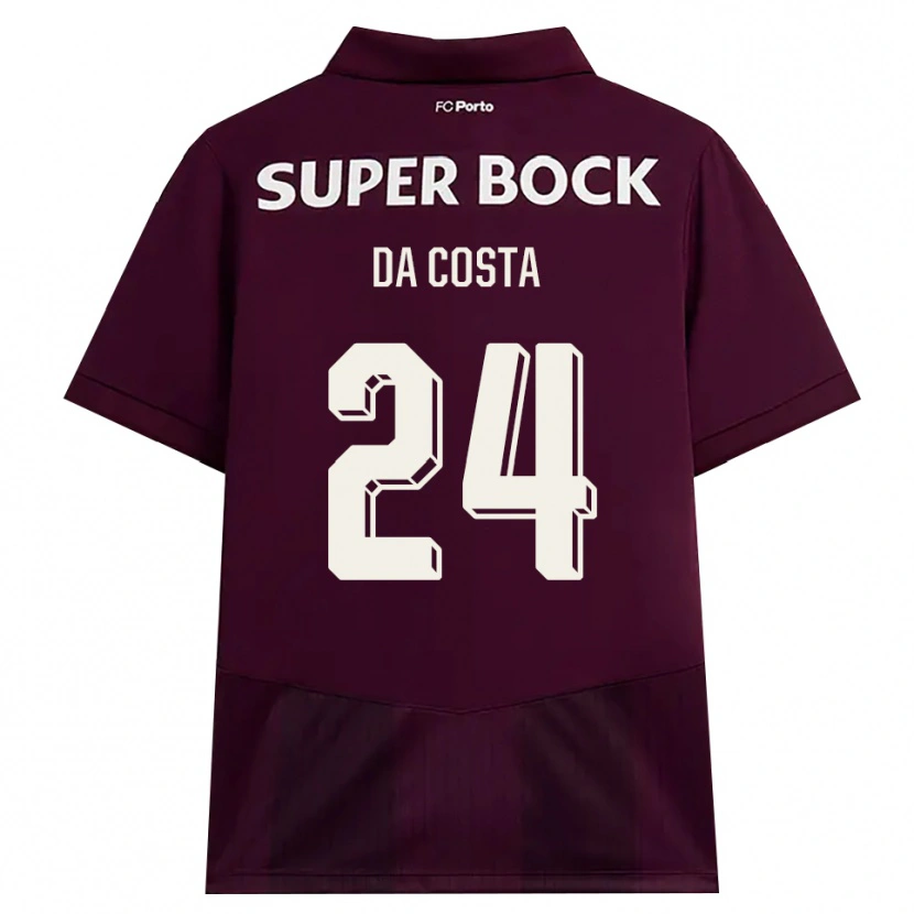 Danxen Donna Maglia Seif Da Costa #24 Borgogna Bianco Kit Gara Away 2026/27 Maglietta