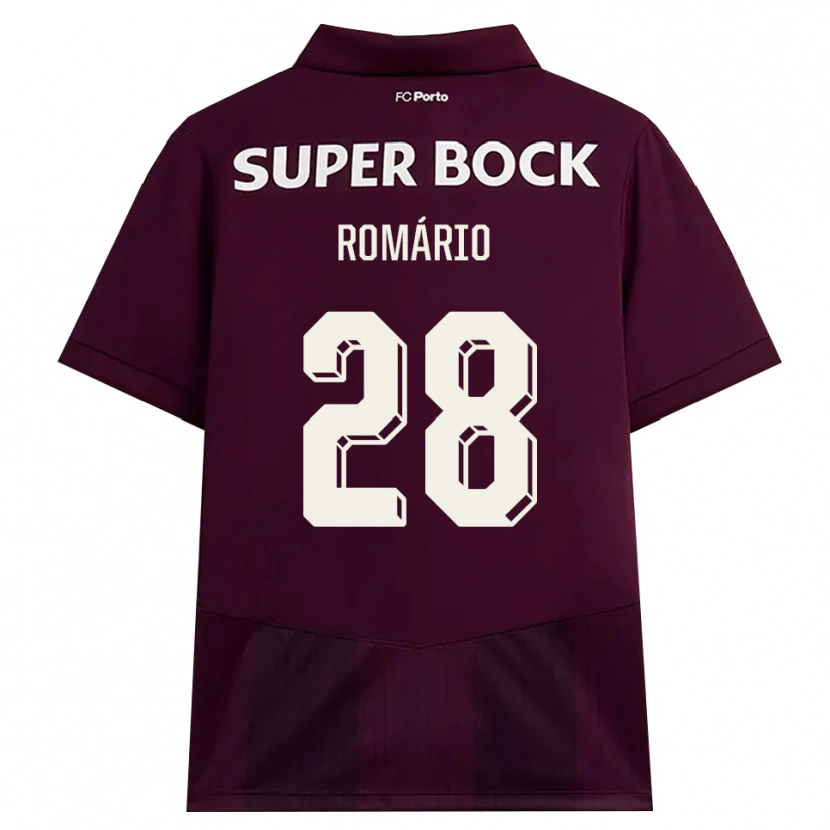 Danxen Donna Maglia Romario Baro #28 Borgogna Bianco Kit Gara Away 2026/27 Maglietta