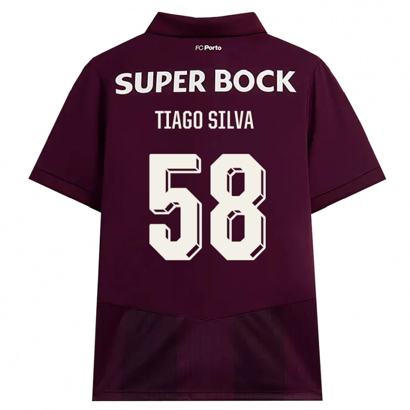 Danxen Donna Maglia Tiago Silva #58 Borgogna Bianco Kit Gara Away 2026/27 Maglietta