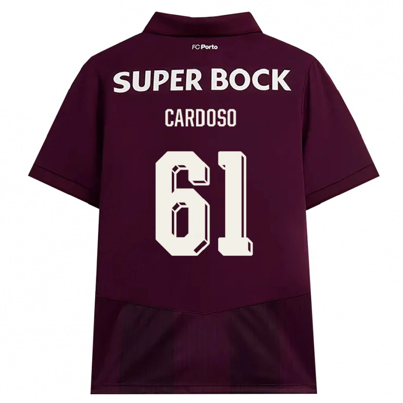 Danxen Donna Maglia Ivan Cardoso #61 Borgogna Bianco Kit Gara Away 2026/27 Maglietta