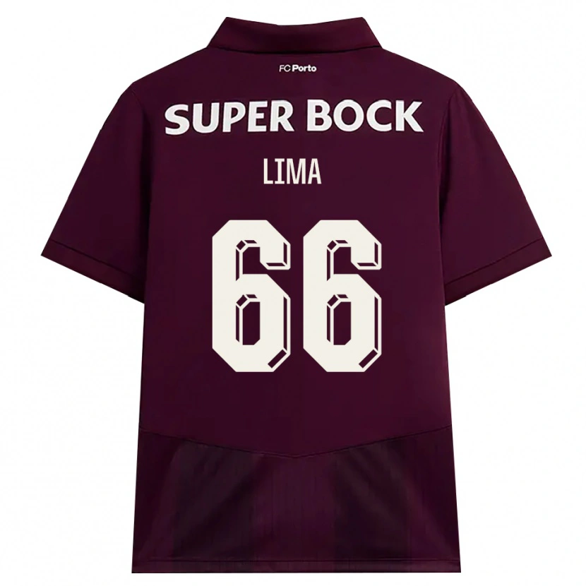 Danxen Donna Maglia Bernardo Lima #66 Borgogna Bianco Kit Gara Away 2026/27 Maglietta