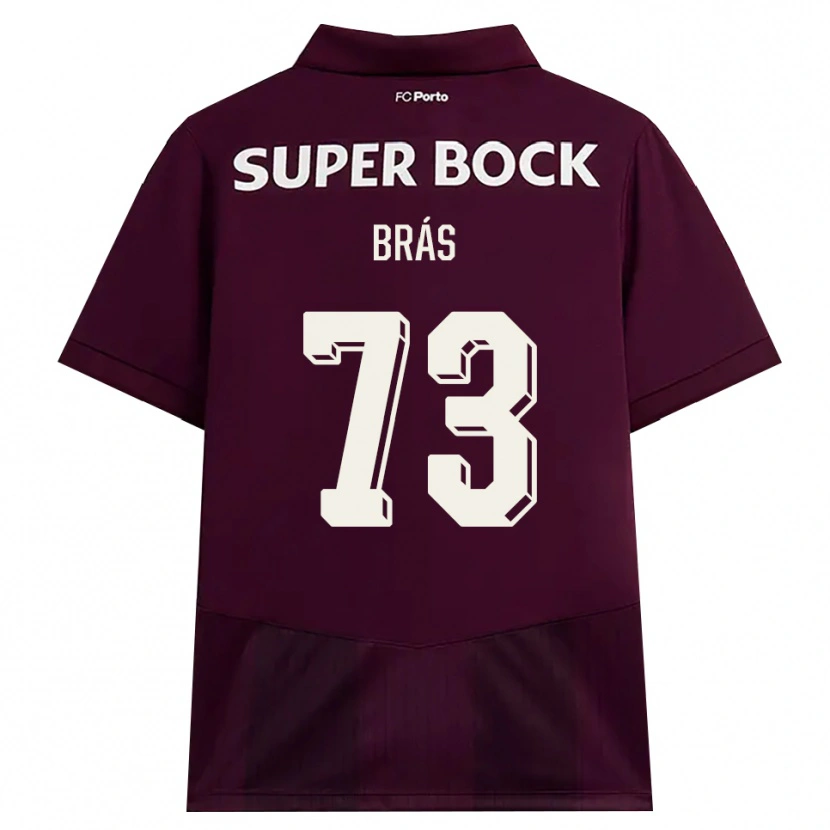 Danxen Donna Maglia Gabriel Brás #73 Borgogna Bianco Kit Gara Away 2026/27 Maglietta