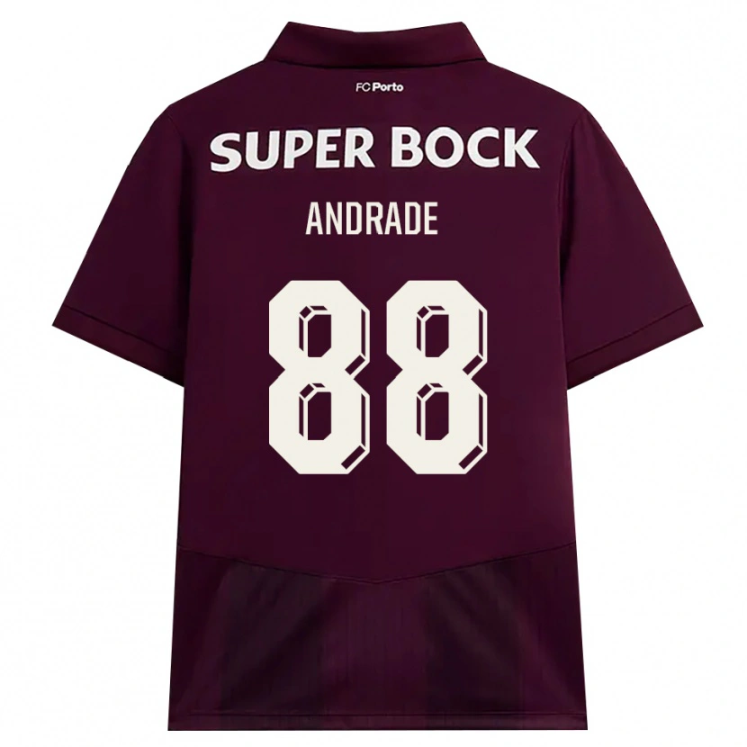 Danxen Donna Maglia Domingos Andrade #88 Borgogna Bianco Kit Gara Away 2026/27 Maglietta