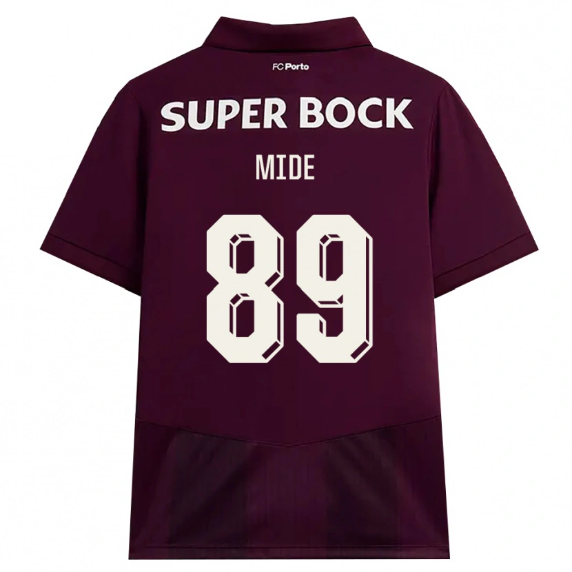 Danxen Donna Maglia Mateus Mide #89 Borgogna Bianco Kit Gara Away 2026/27 Maglietta