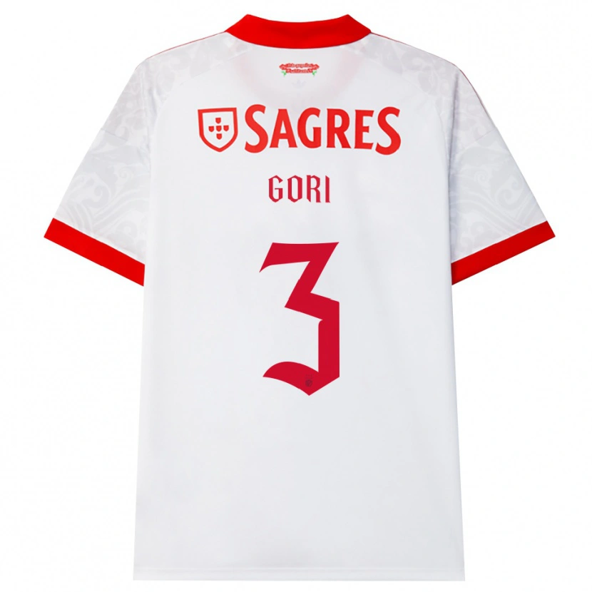 Danxen Donna Maglia Leonardo Gori #3 Bianco Rosso Giallo Kit Gara Away 2026/27 Maglietta
