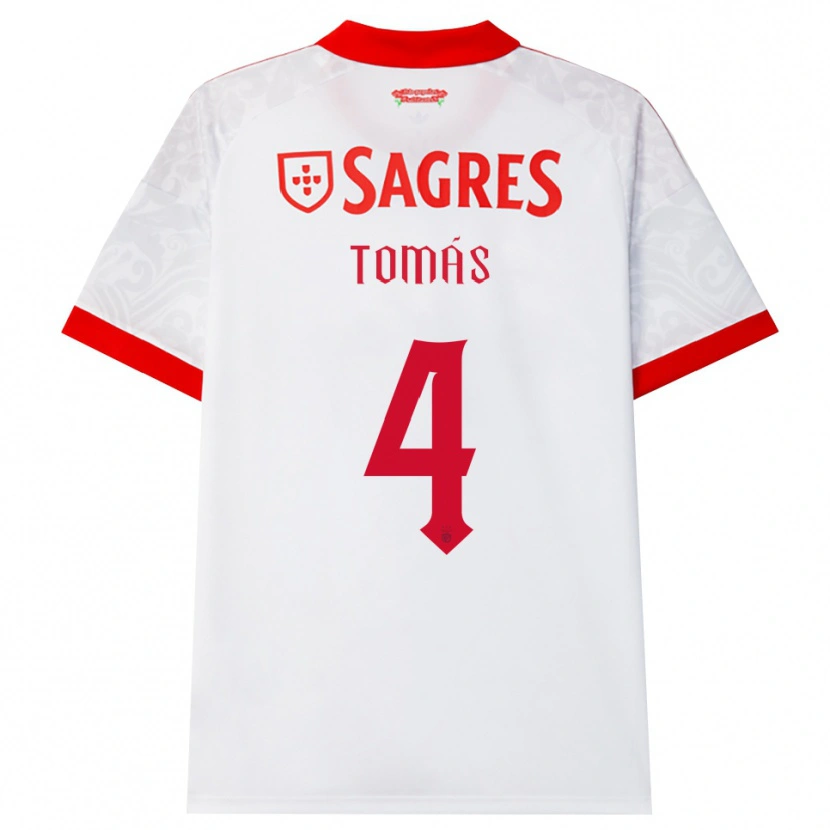 Danxen Donna Maglia Tomás Ferreira #4 Bianco Rosso Giallo Kit Gara Away 2026/27 Maglietta
