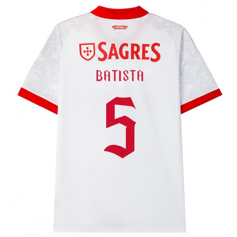 Danxen Donna Maglia Ricardo Batista #5 Bianco Rosso Giallo Kit Gara Away 2026/27 Maglietta