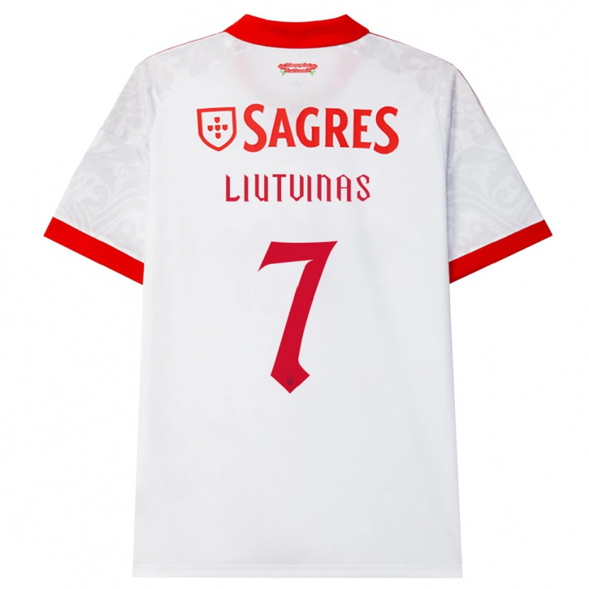 Danxen Donna Maglia Kristupas Liutvinas #7 Bianco Rosso Giallo Kit Gara Away 2026/27 Maglietta