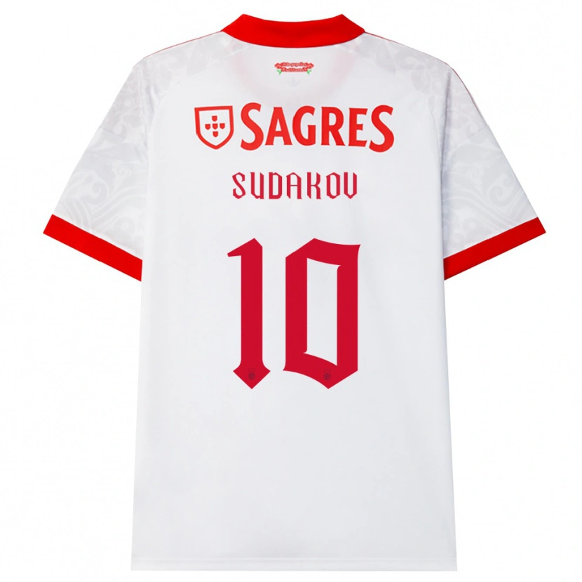 Danxen Donna Maglia Georgiy Sudakov #10 Bianco Rosso Giallo Kit Gara Away 2026/27 Maglietta