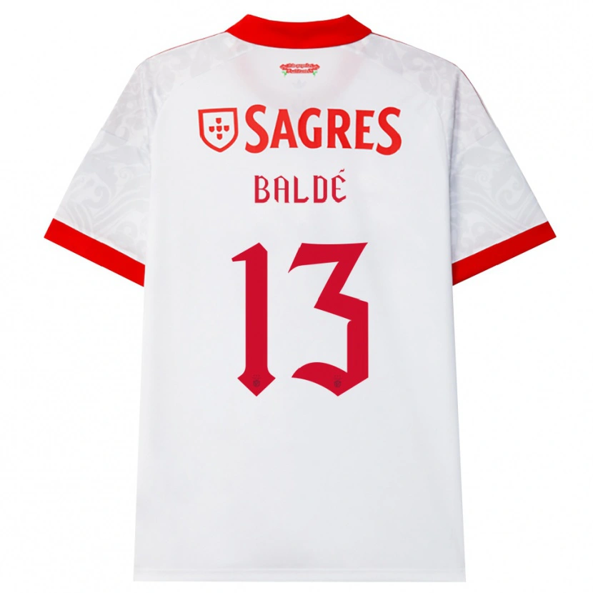 Danxen Donna Maglia Afonso Baldé #13 Bianco Rosso Giallo Kit Gara Away 2026/27 Maglietta