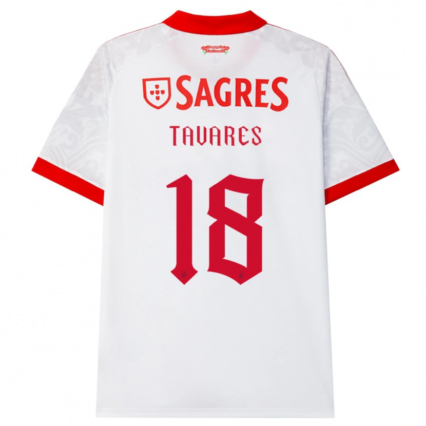 Danxen Donna Maglia Leonardo Tavares #18 Bianco Rosso Giallo Kit Gara Away 2026/27 Maglietta