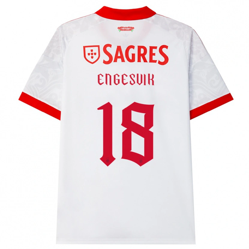 Danxen Donna Maglia Rakel Engesvik #18 Bianco Rosso Giallo Kit Gara Away 2026/27 Maglietta