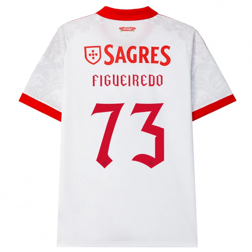 Danxen Donna Maglia Miguel Figueiredo #73 Bianco Rosso Giallo Kit Gara Away 2026/27 Maglietta