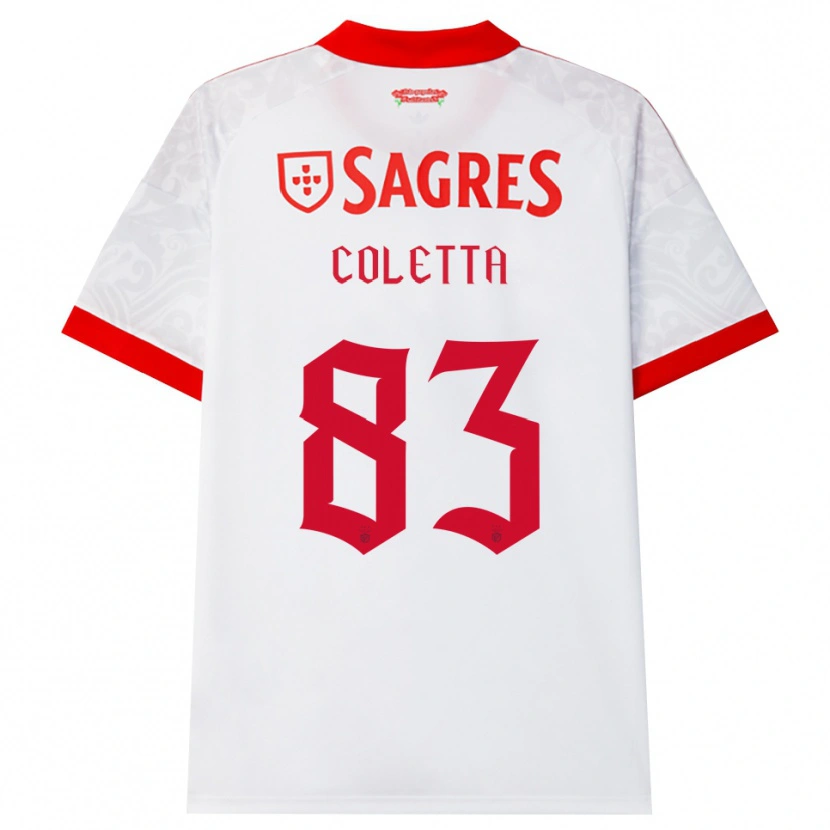 Danxen Donna Maglia Federico Coletta #83 Bianco Rosso Giallo Kit Gara Away 2026/27 Maglietta