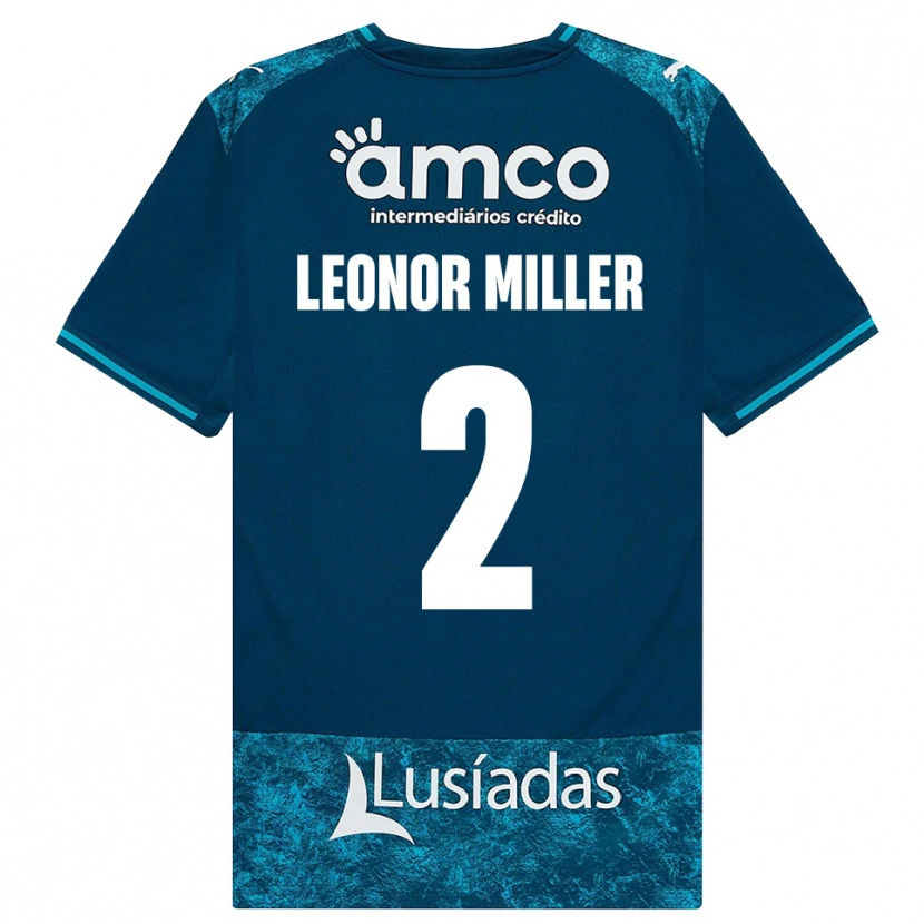 Danxen Donna Maglia Maria Leonor #2 Grigioardesiascuro Verdeacqua Kit Gara Away 2026/27 Maglietta