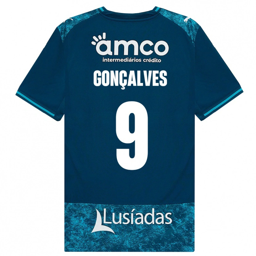 Danxen Donna Maglia João Gonçalves #9 Grigioardesiascuro Verdeacqua Kit Gara Away 2026/27 Maglietta