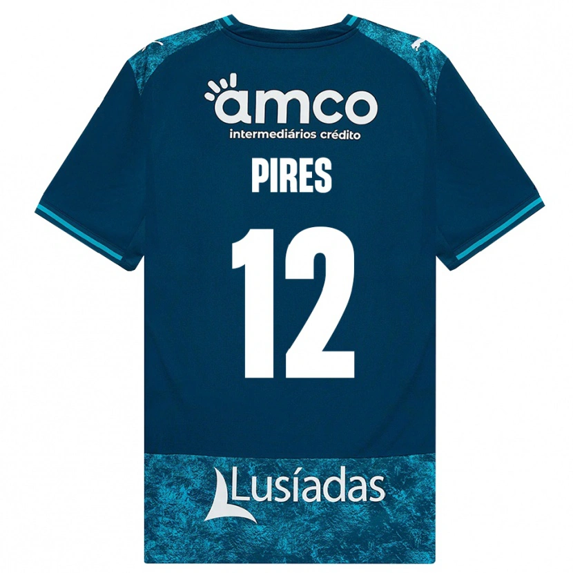 Danxen Donna Maglia Hugo Pires #12 Grigioardesiascuro Verdeacqua Kit Gara Away 2026/27 Maglietta