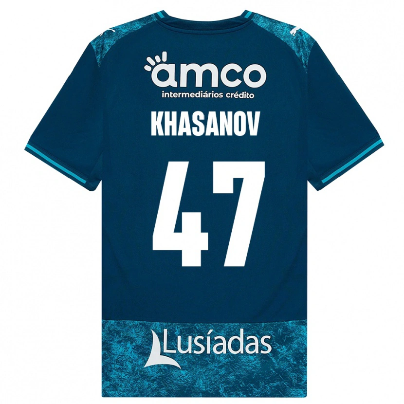 Danxen Donna Maglia Sadriddin Khasanov #47 Grigioardesiascuro Verdeacqua Kit Gara Away 2026/27 Maglietta